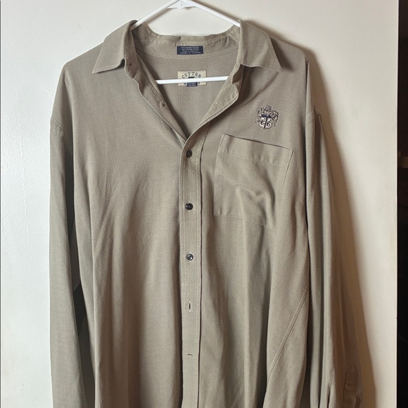Vintage Cutter & Buck Tan Casual Button-Down Shirt - Picture 1 of 9